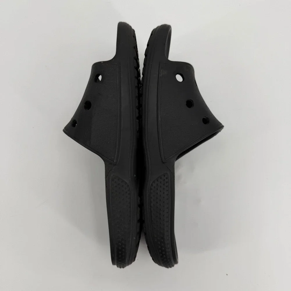 Crocs Classic Slides Black Mens 5 Womens 7 Slip On Comfort Sandals 206121-001